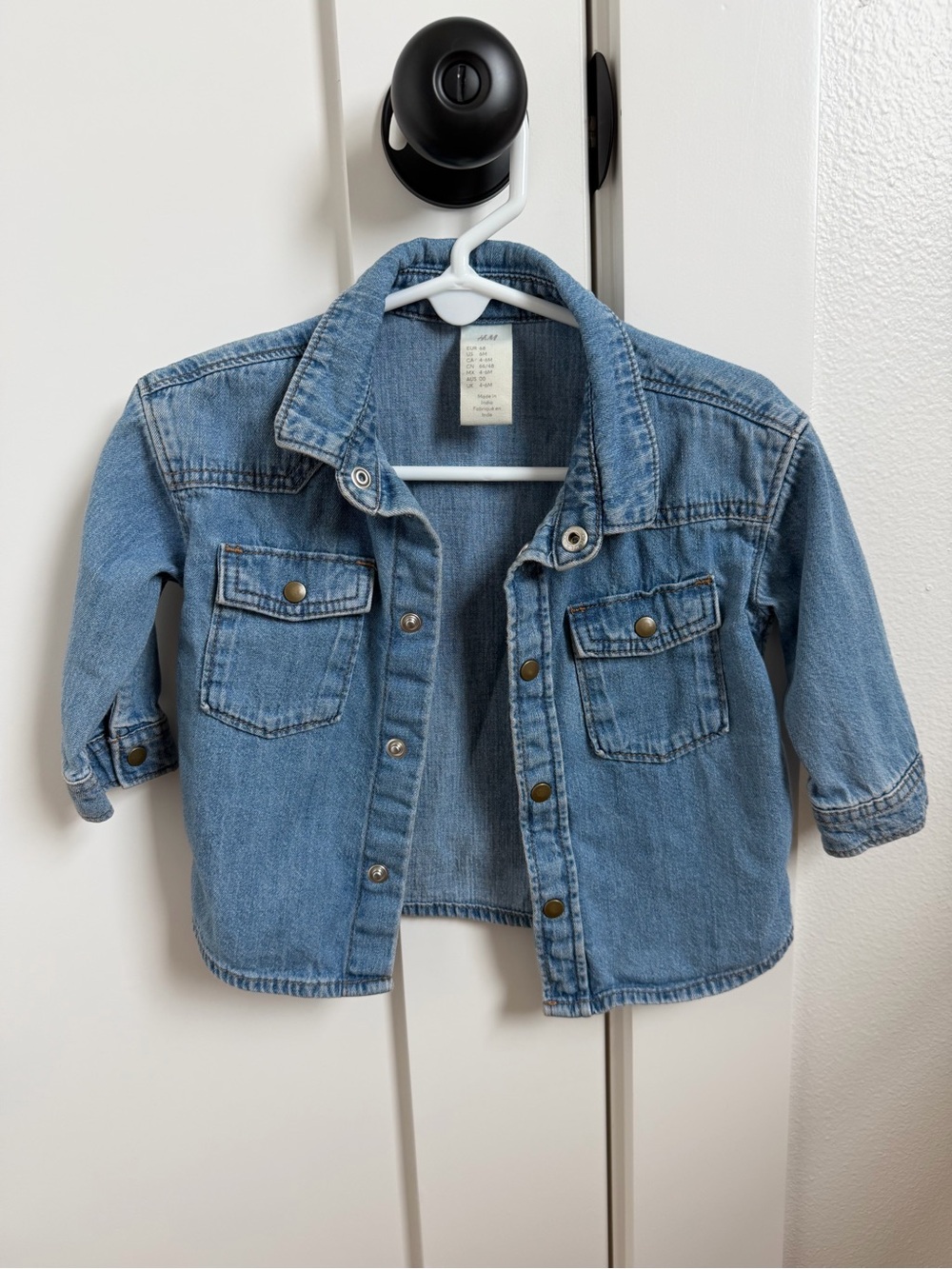 H&M Kids Light Blue Denim Jacket with Button Front